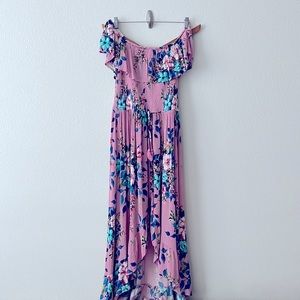 Pink Floral High Low Dress [target]